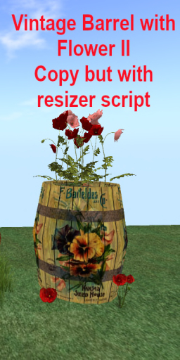 Vintage Barrel w. Flower II VB