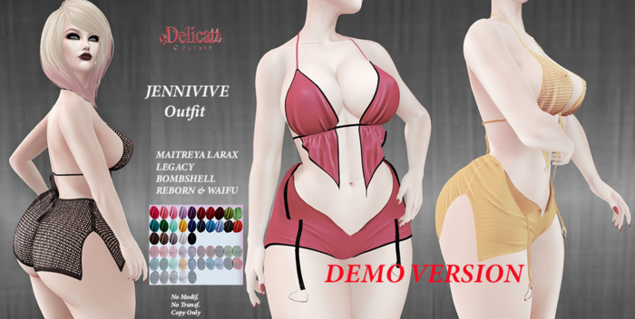 Delicatt Couture - Jennivive Outfit - DEMO