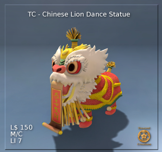 TC - Chinese Lion Dance Statue