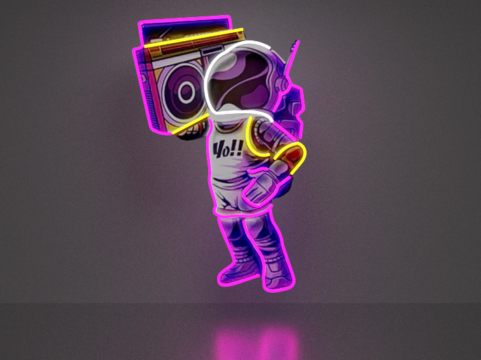 Astronaut music Neon picture Full Permission
