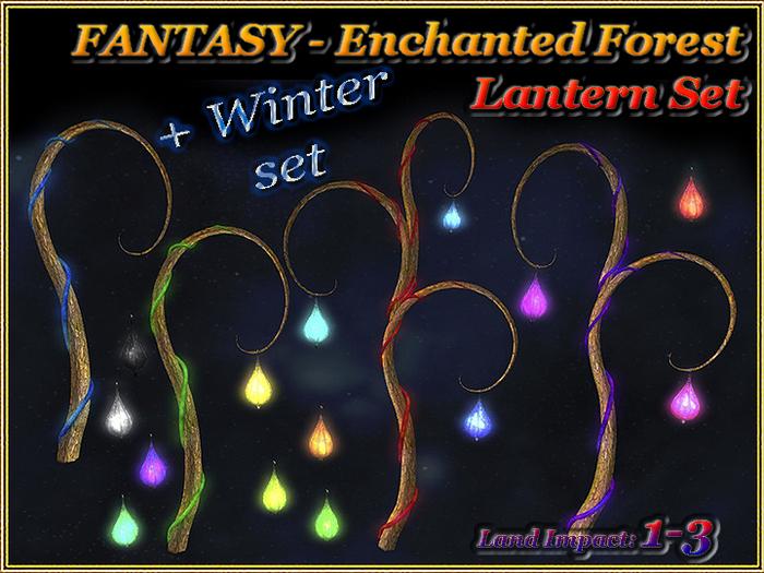 FANTASY - Enchanted Forest Lantern Set (1-3 LI) (Full perm)