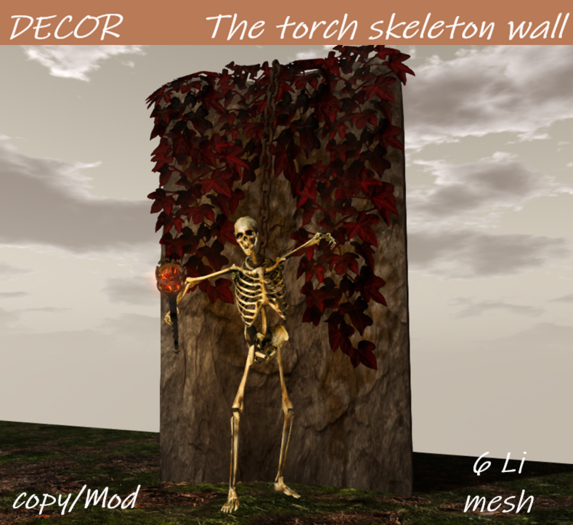 PS - DECOR - The torch skeleton wall 