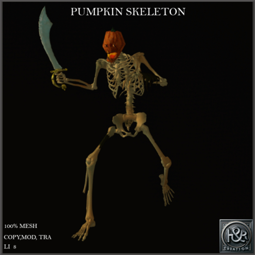 H&R Pumpkin skeleton  FULL PERM  (wear)