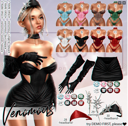 03. ERSCH - Venomous Gloves {ONESIZE Fitmesh}