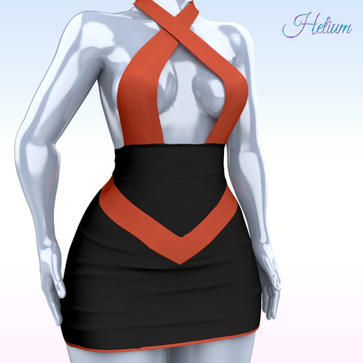Orange Black Destiny Dress