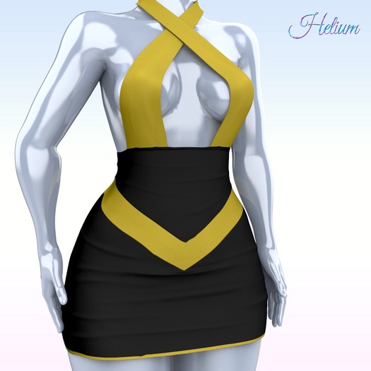 Yellow Black Destiny Dress