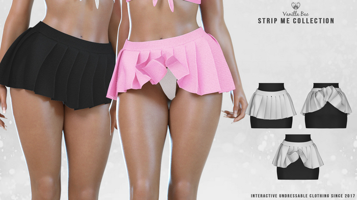 *Vanilla Bae* Britney Skirt & Panty  - 24 Solid Color Fat Pack - Strip Me - Maitreya / Legacy / Ebody Reborn