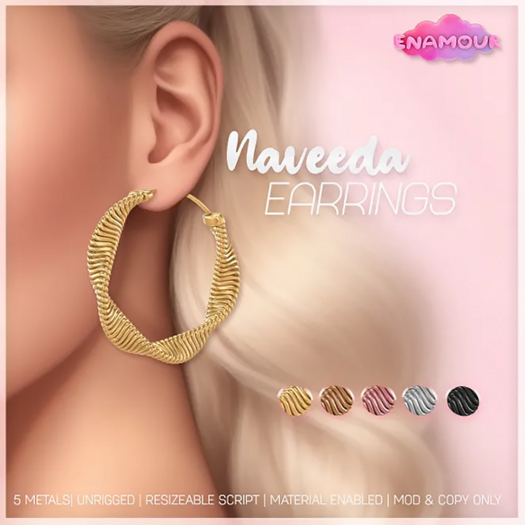 [ENAMOUR] NAVEEDA EARRINGS [BOLD GOLD]