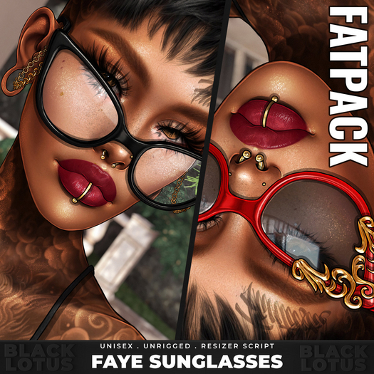 [BL] Faye glasses // FATPACK