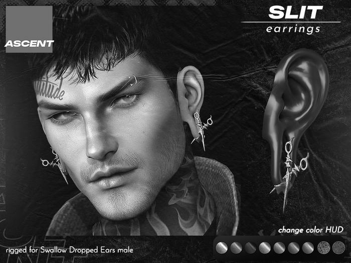 ASCENT - DEMO Slit Earrings (Dropped Ears M)