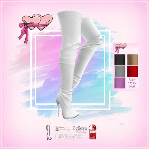 .Princess Stuff. [The Overknee Boots] White