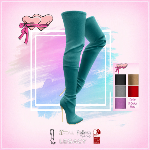 .Princess Stuff. [The Overknee Boots] Teal
