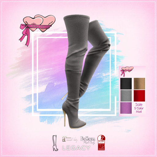 .Princess Stuff. [The Overknee Boots] Silver