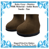 Baby Gear Dinkies - Short Boot Suede Tan (Box)