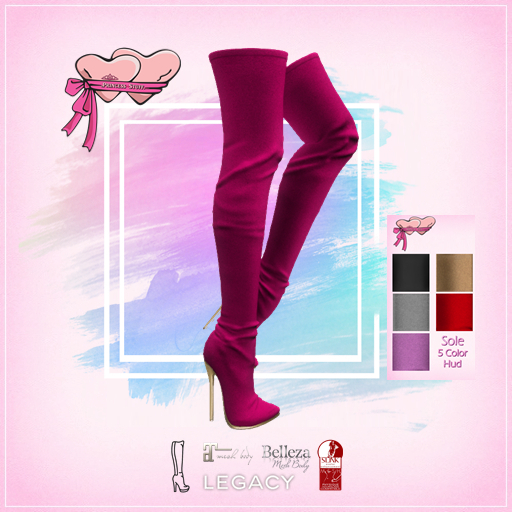 .Princess Stuff. [The Overknee Boots] Magenta