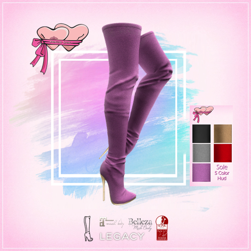 .Princess Stuff. [The Overknee Boots] Lilac