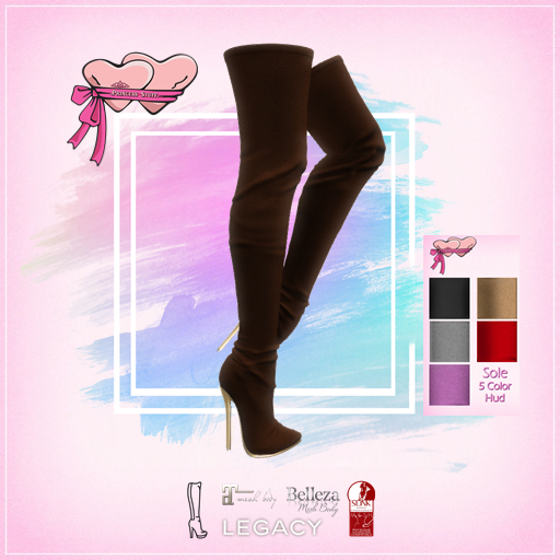 .Princess Stuff. [The Overknee Boots] Dark Coffee