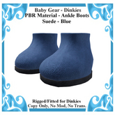Baby Gear Dinkies - Short Boot Suede Blue (Box)