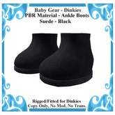 Baby Gear Dinkies - Short Boot Suede Black (Box)