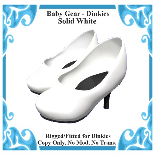 Baby Gear Dinkies - Stilettos Solid White (Box)