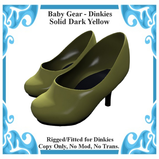 Baby Gear Dinkies - Stilettos Solid Dk Yellow (Box)