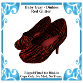 Baby Gear Dinkies - Stilettos Red Glitter (Box)