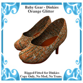 Baby Gear Dinkies - Stilettos Orange Glitter (Box)