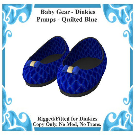 Baby Gear Dinkies - Pumps Quilted Blue (Box)