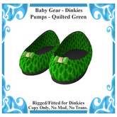 Baby Gear Dinkies - Pumps Quilted Green (Box)