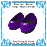 Baby Gear Dinkies - Pumps Quilted Purple (Box)