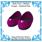 Baby Gear Dinkies - Pumps Quilted Pink (Box)