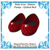 Baby Gear Dinkies - Pumps Quilted Red (Box)