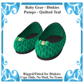 Baby Gear Dinkies - Pumps Quilted Teal (Box)