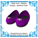 Baby Gear Dinkies - Pumps Quilted Violet (Box)