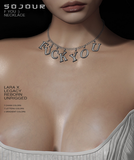 SOJOUR - F you :) necklace - fatpack