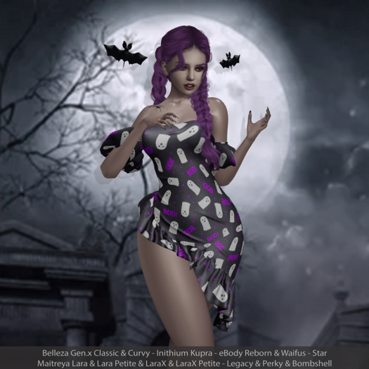 Ruffled Halloween Dress Boo!