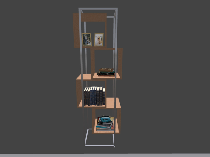 metal frame bookcase