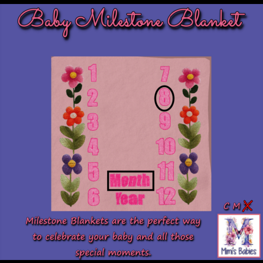 {M}Daisy Dew Milestone Blanket