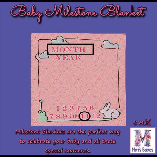 {M}  So Hoppy Milestone Blanket