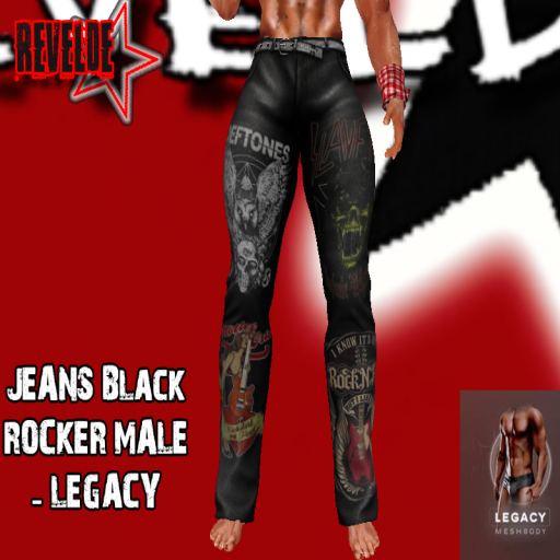 BOLSA Revelde JEANS BLACK ROCKER MALE - LEGACY