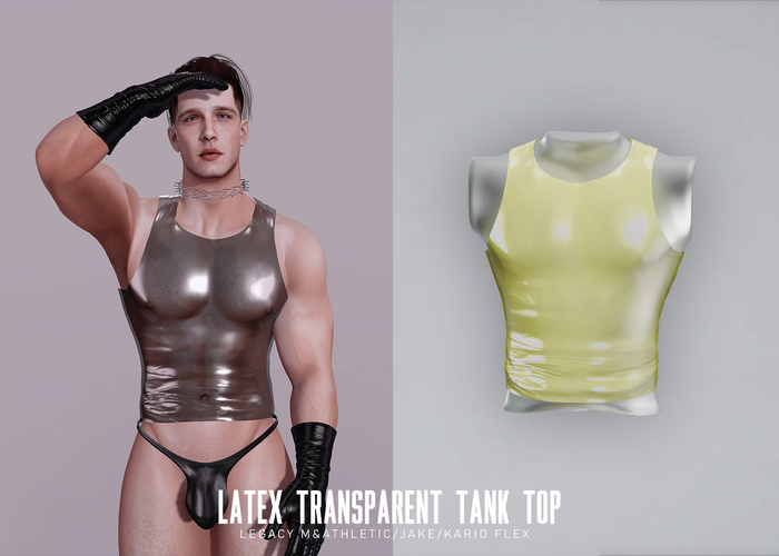 KLN SZN - Latex Transparent Tank Top Yellow