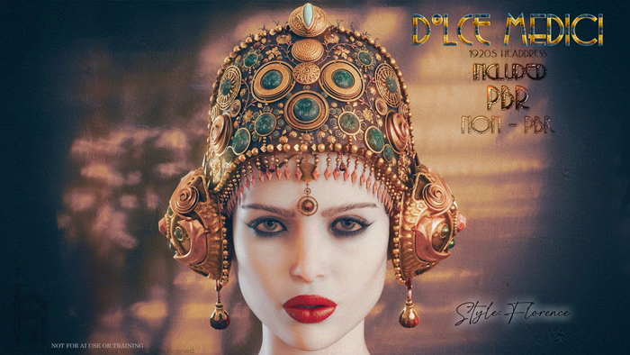 DOLCE MEDICI 1920s Headdress