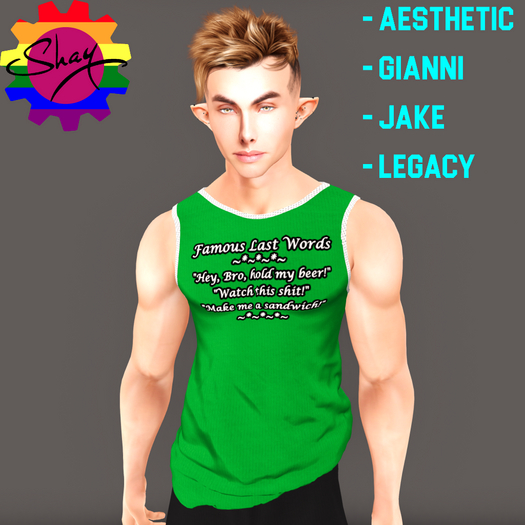Famous Last Words Tank Green