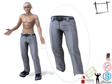 Full Perm Men's Tough Gray Pants Trousers Signature, Belleza Jake, Ocacin Gamit, Adin, Slink, Onupup, Legacy Male