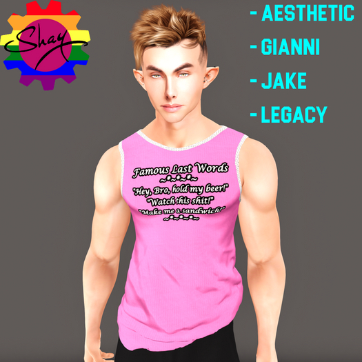 Famous Last Words Tank Pink