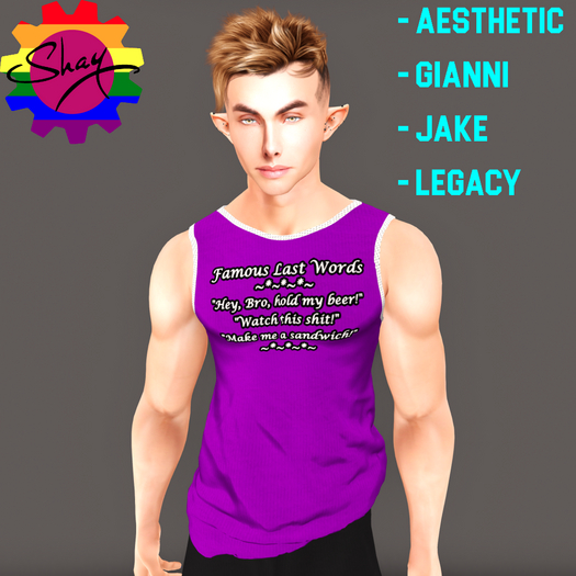 Famous Last Words Tank Purple