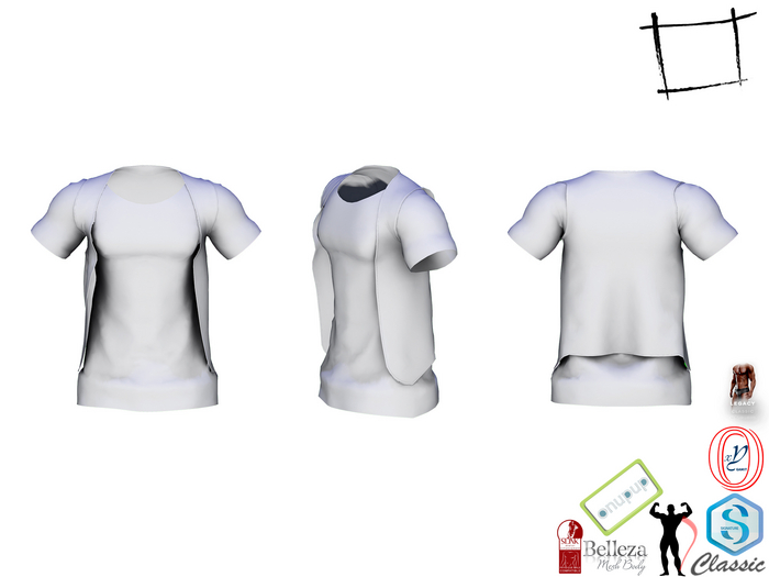 Full Perm Men's Tshirt With Vest Signature, Belleza Jake, Ocacin Gamit, Slink Male, Legacy Male