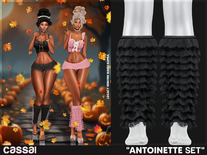 #CASSAI. - 'Antoinette' Legwarmers - Ink