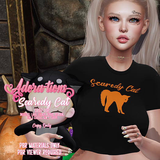 Adora-tions - Scaredy Cat Crop Top