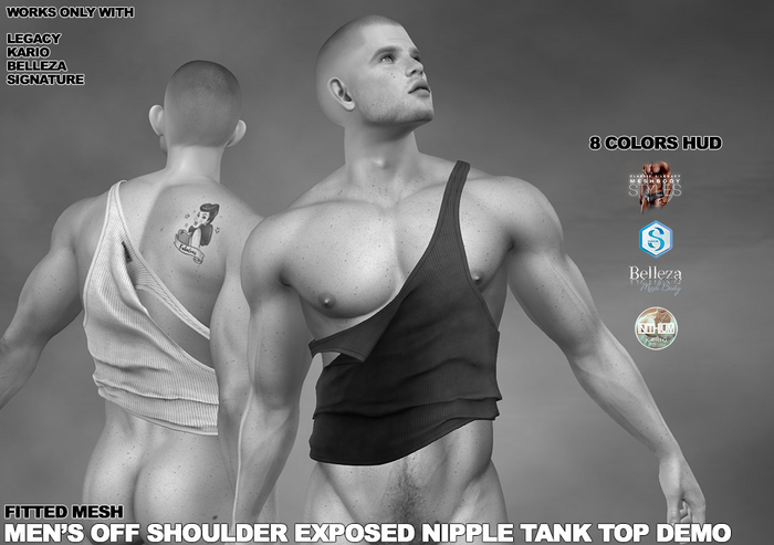 RGDW - Off Shoulder Exposed Nipple Tank - DEMO